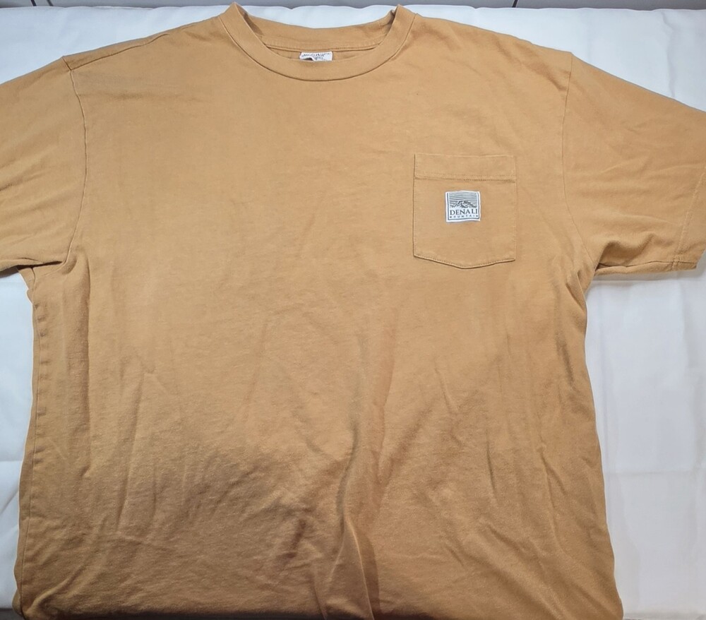 Denali Mountain Heavy Weight Brown Short Sleeve Pocket T-Shirt Men's XXL Sku 313